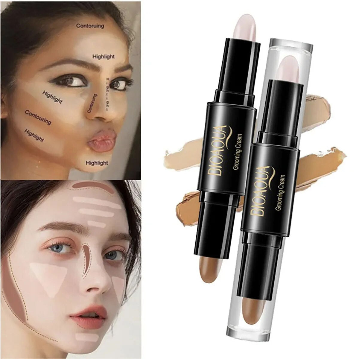 High Quality Professional Makeup Base Foundation Cream for Face Concealer Contouring for Face Bronzer Beauty Women&