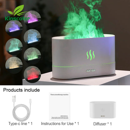 Aroma Diffuser Air Oil Flame Lamp Difusor