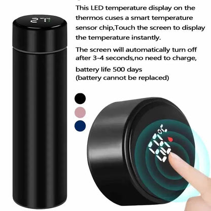 500Ml Smart Thermos Bottle With LED Temperature Display