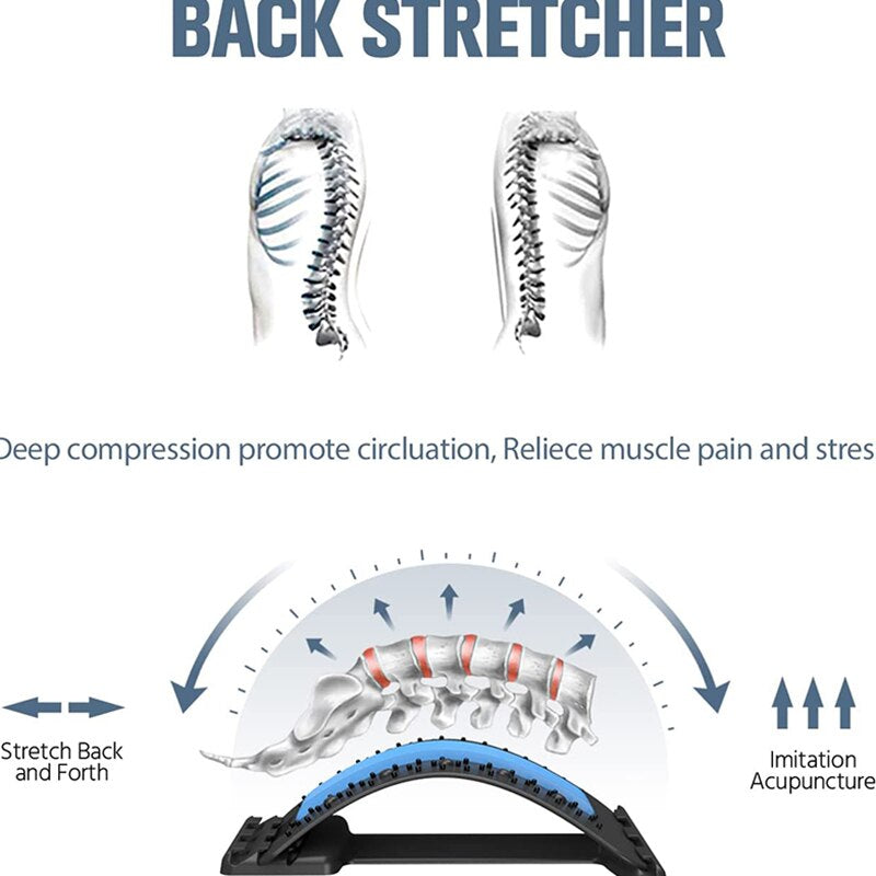 Back Stretcher Magnetotherapy  Waist Neck Pain Relief