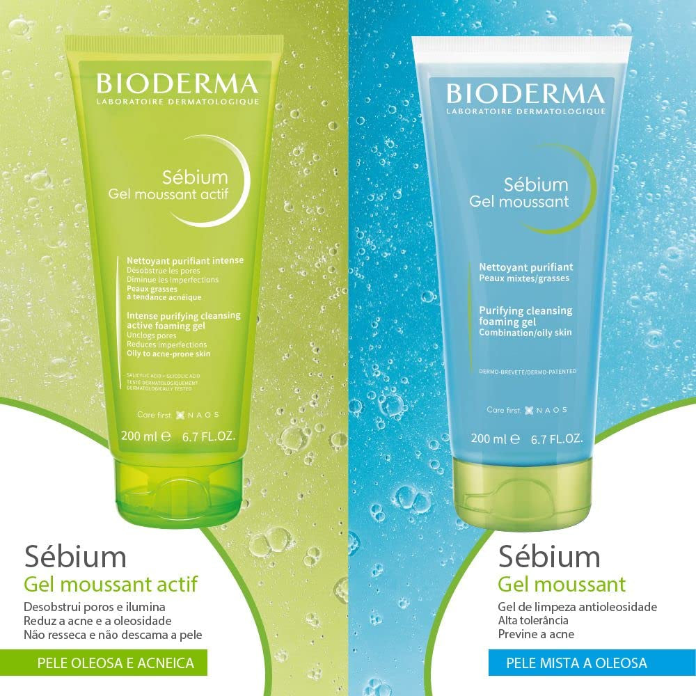 Bioderma - Face Cleanser - Sébium - Makeup Removing Cleanser - Skin Purifying - Face Wash for Combination to Oily Skin